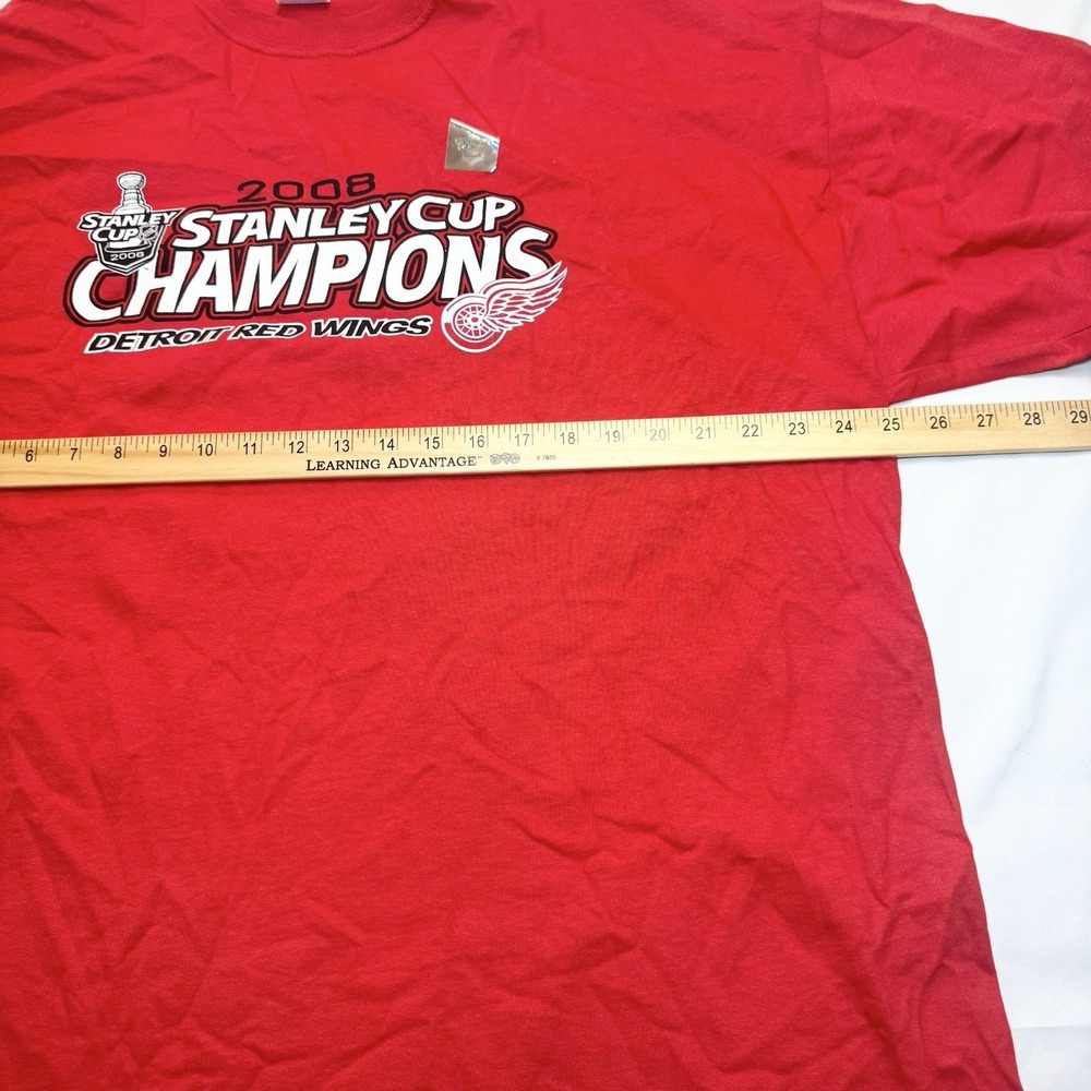 Y2K / Vintage 2008 Detroit Red Wings Stanley Cup Champions T-Shirt Hockey Sz 2XL - Picture 6 of 7